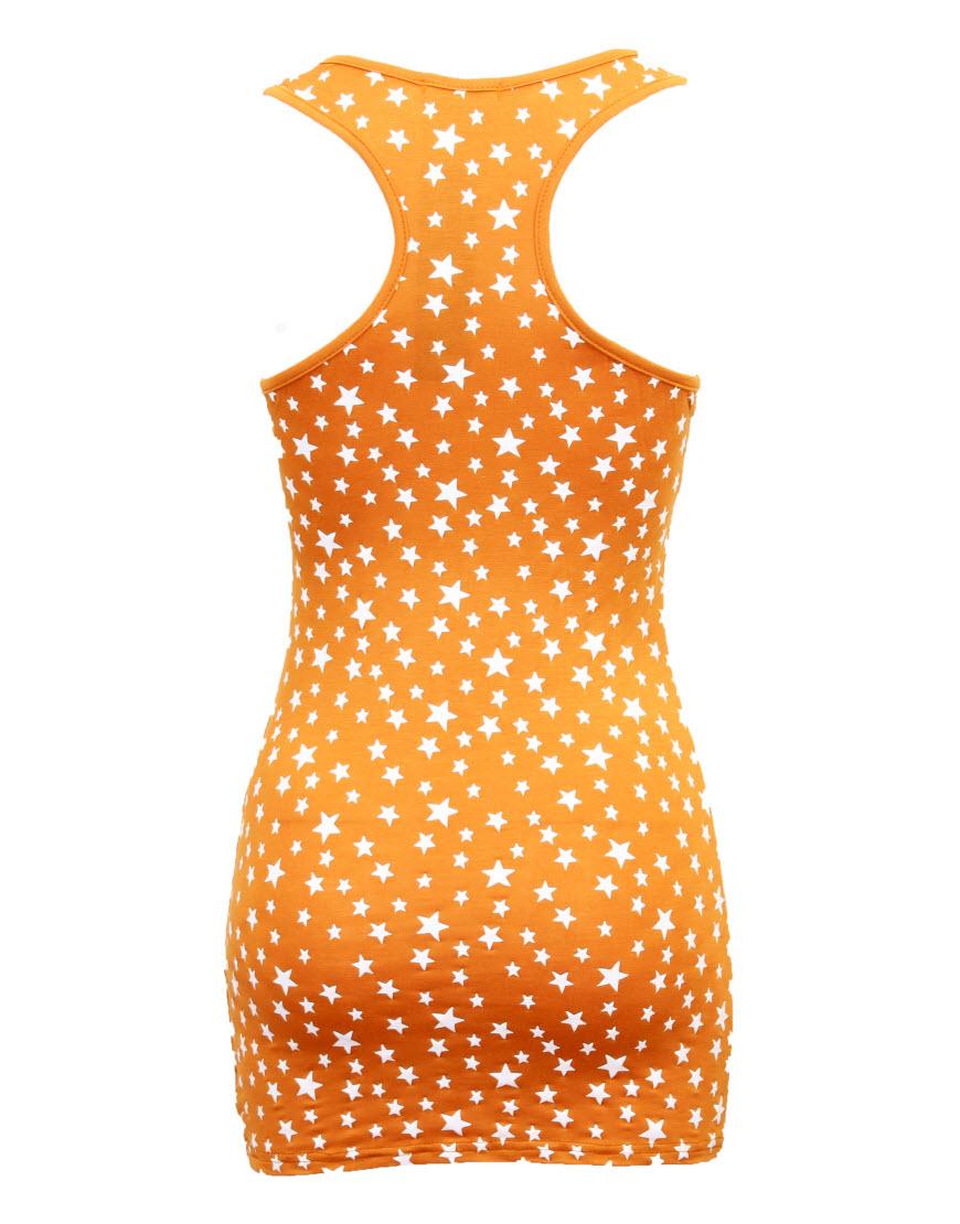 Star print vest in Mustard