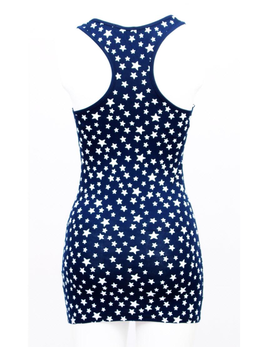 Star print vest in Navy
