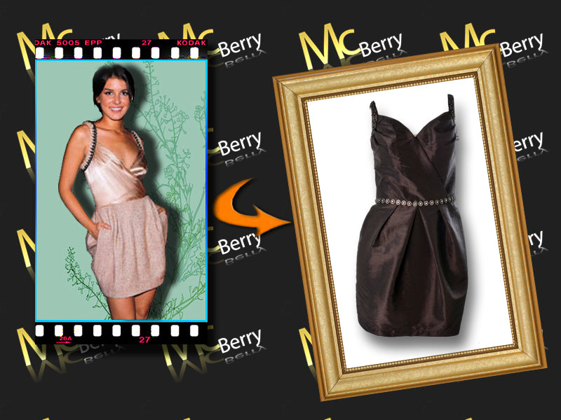 Straps embellished mini dress