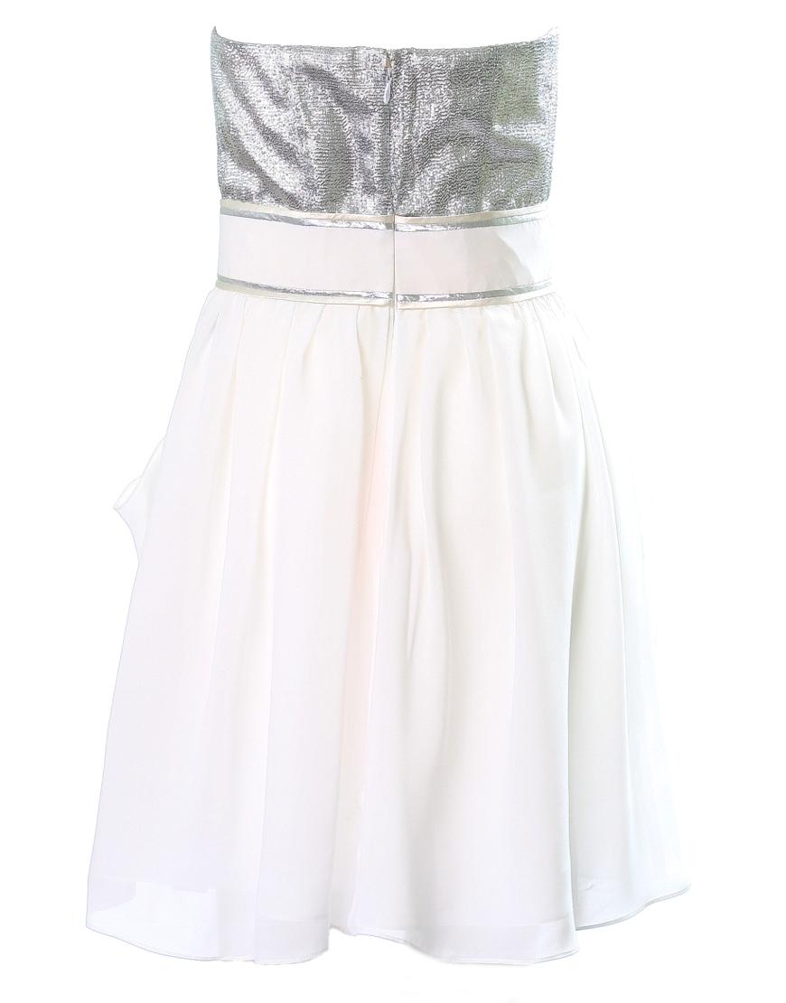 Metallic contrast mini dress