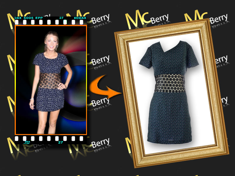 Cut out lace inserted dress