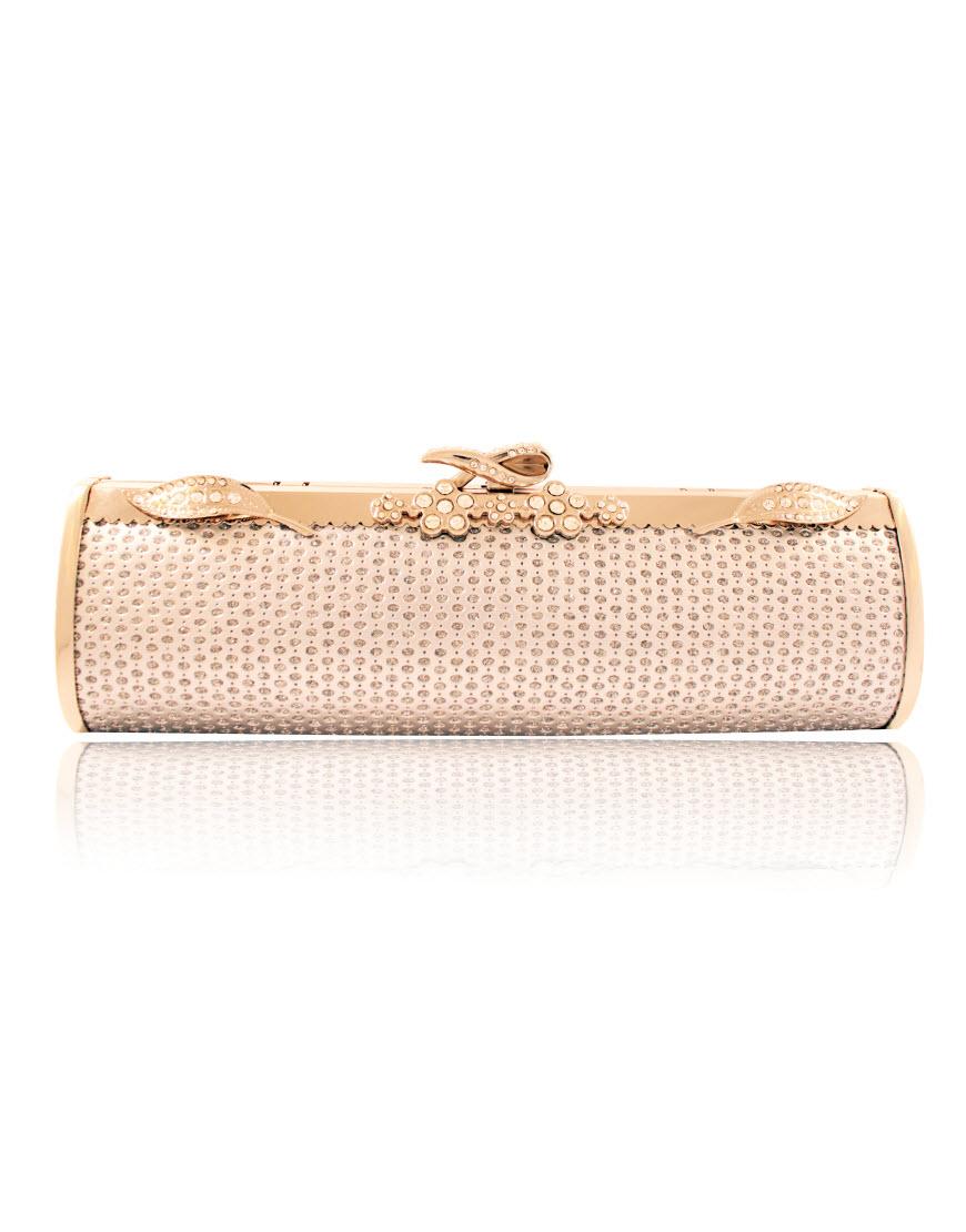 Diamante silver clutch