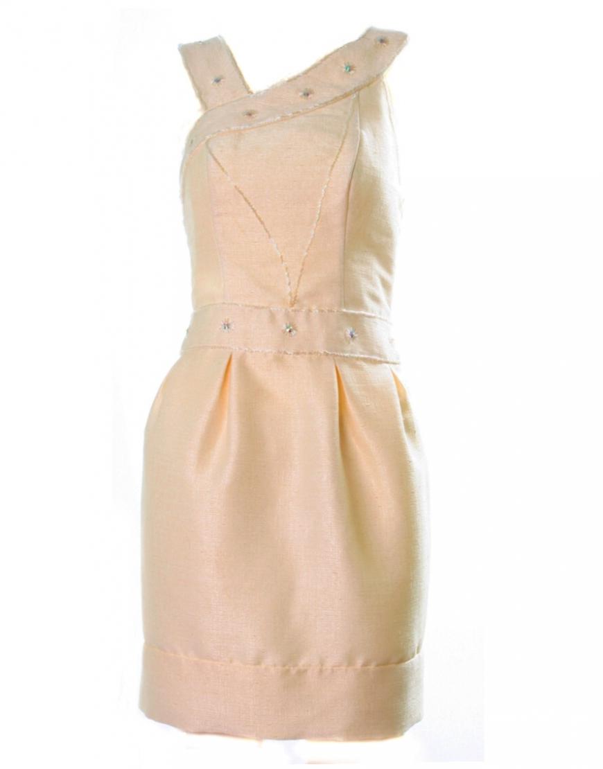 Jewelled back cut out mini dress