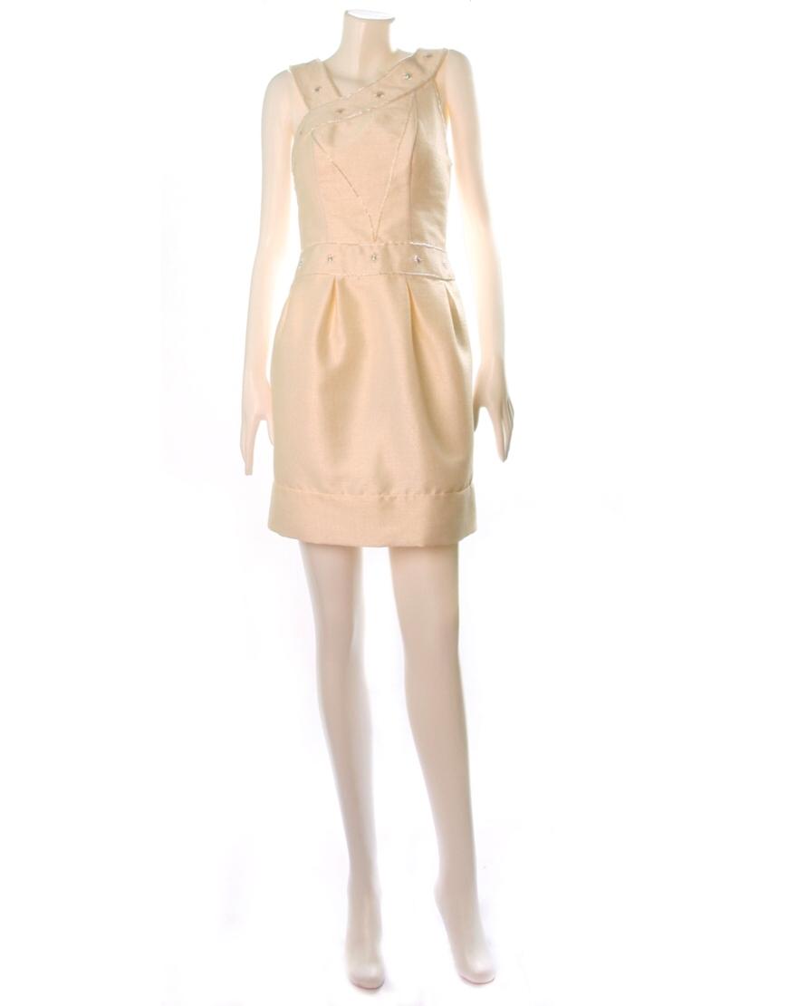Jewelled back cut out mini dress