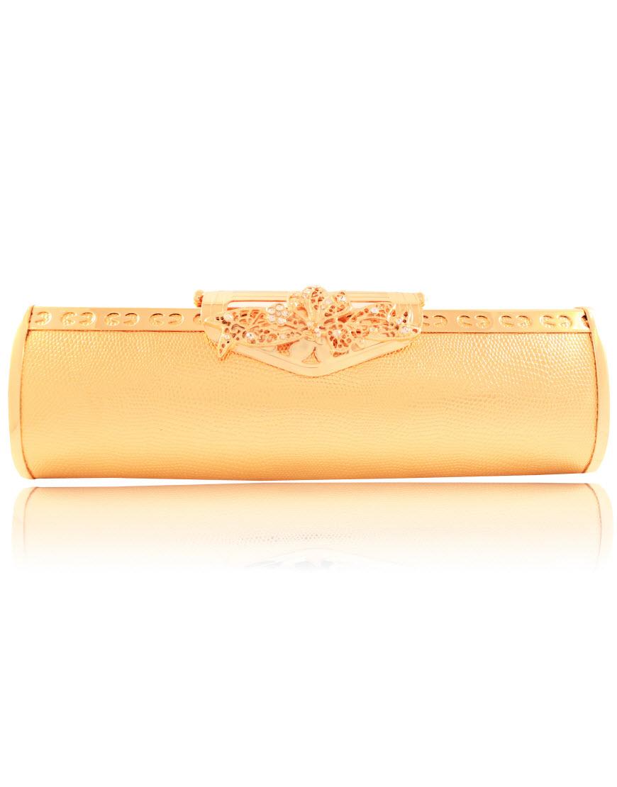 Jewelled gold clutch