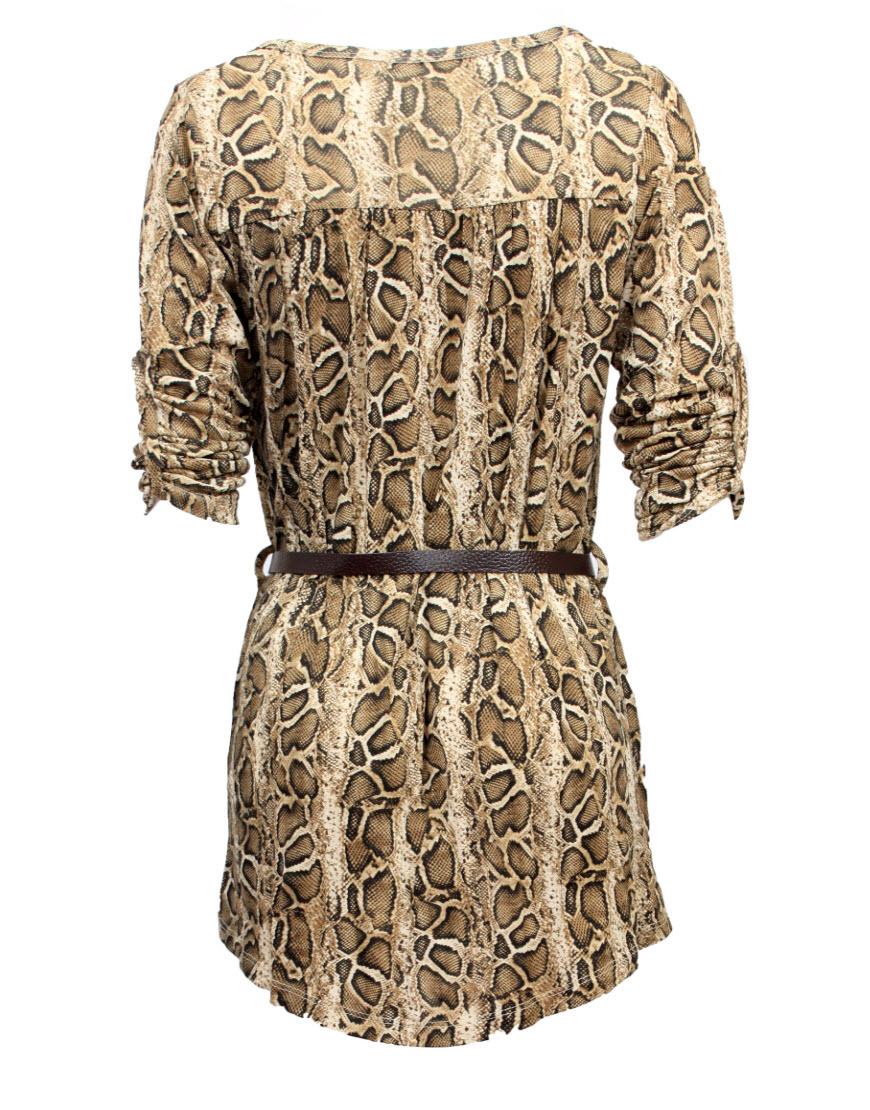 Snakeskin print dress style Kate Moss