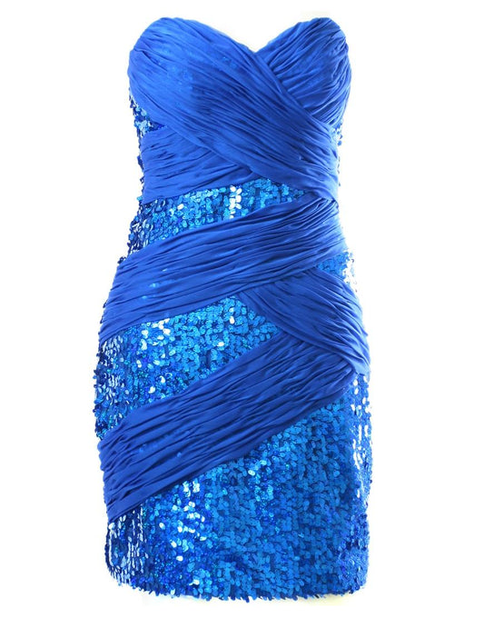 Ruched sequin all over cocktail dress