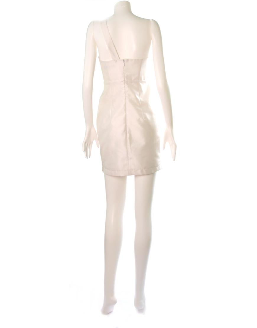 Silk beads embellished mini dress