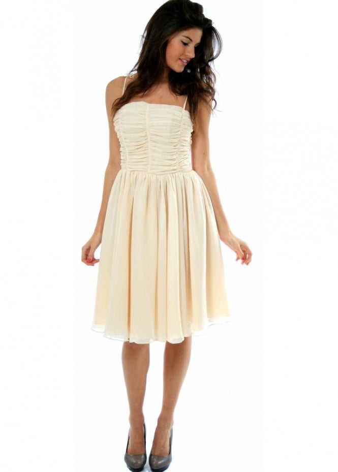 Bustier draped dress
