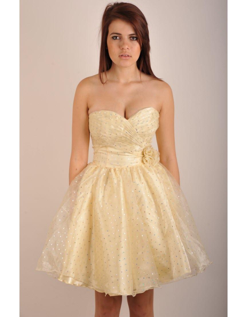 Drape bodice floral detail prom dress