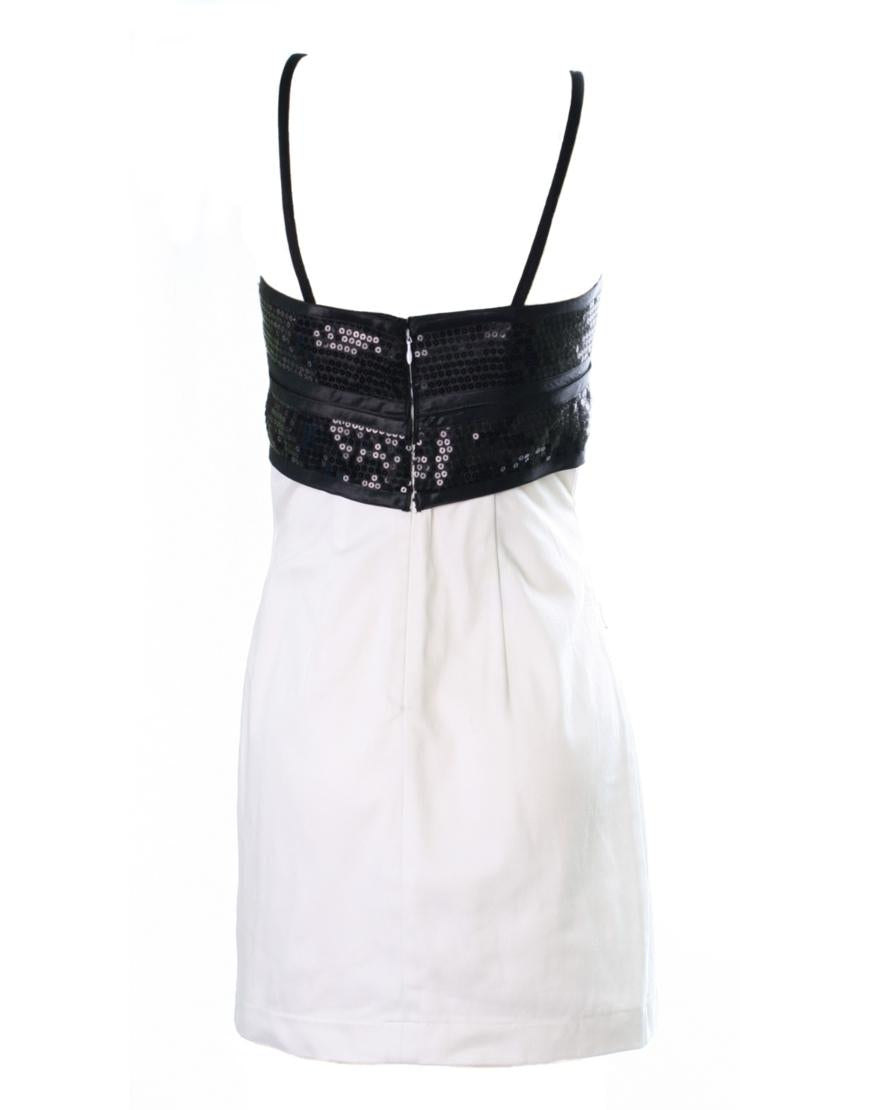 Sequin wrap over detail contrast dress