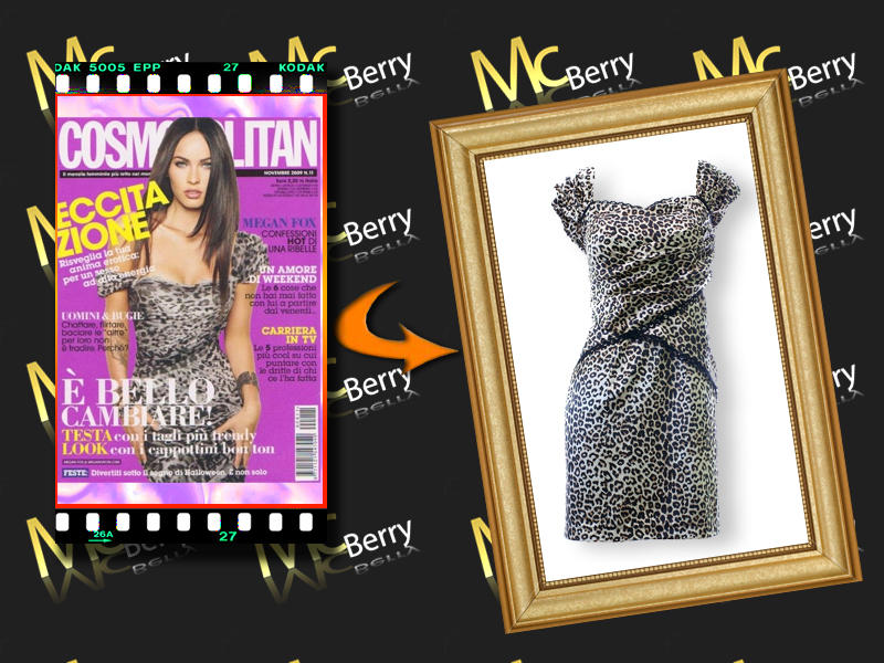 Leopard draped mini dress