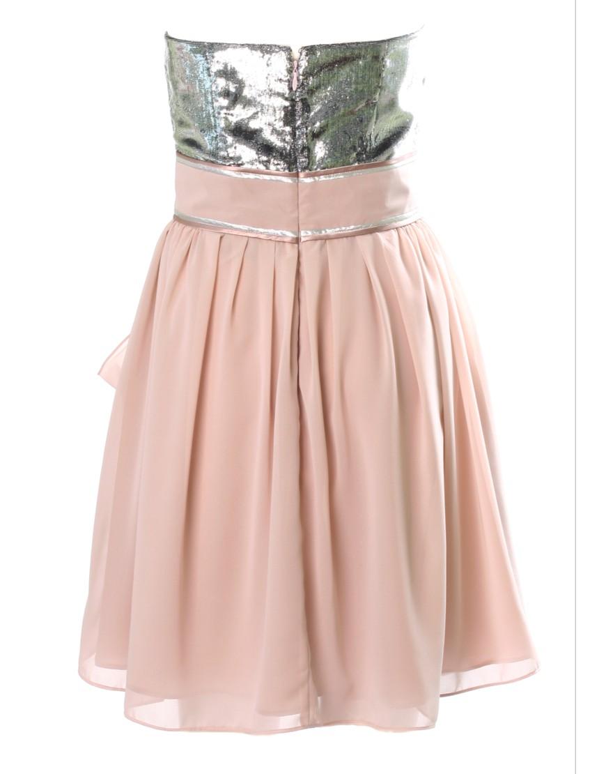 Metallic contrast mini dress