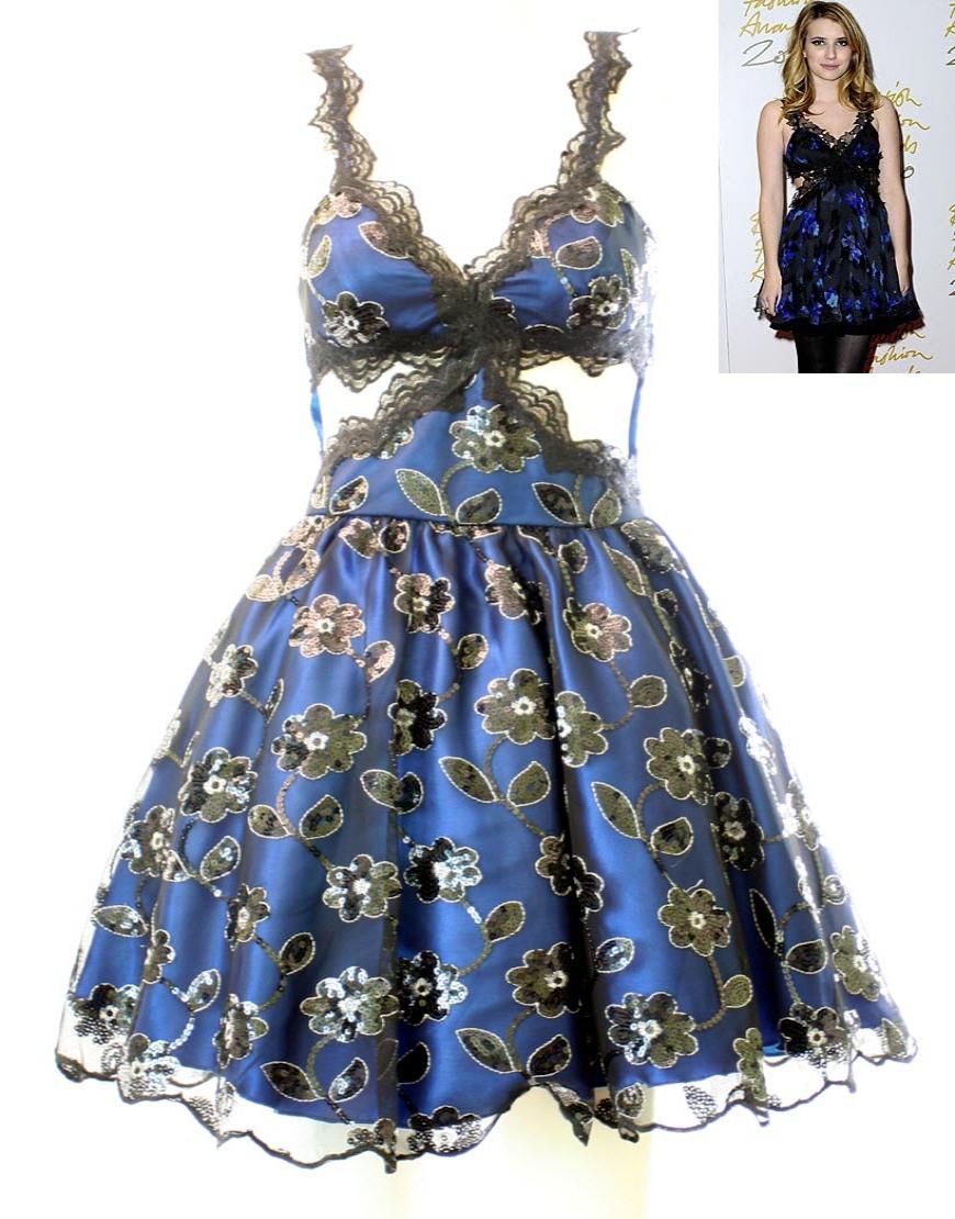 Sequin side cutout & lace trim prom dress