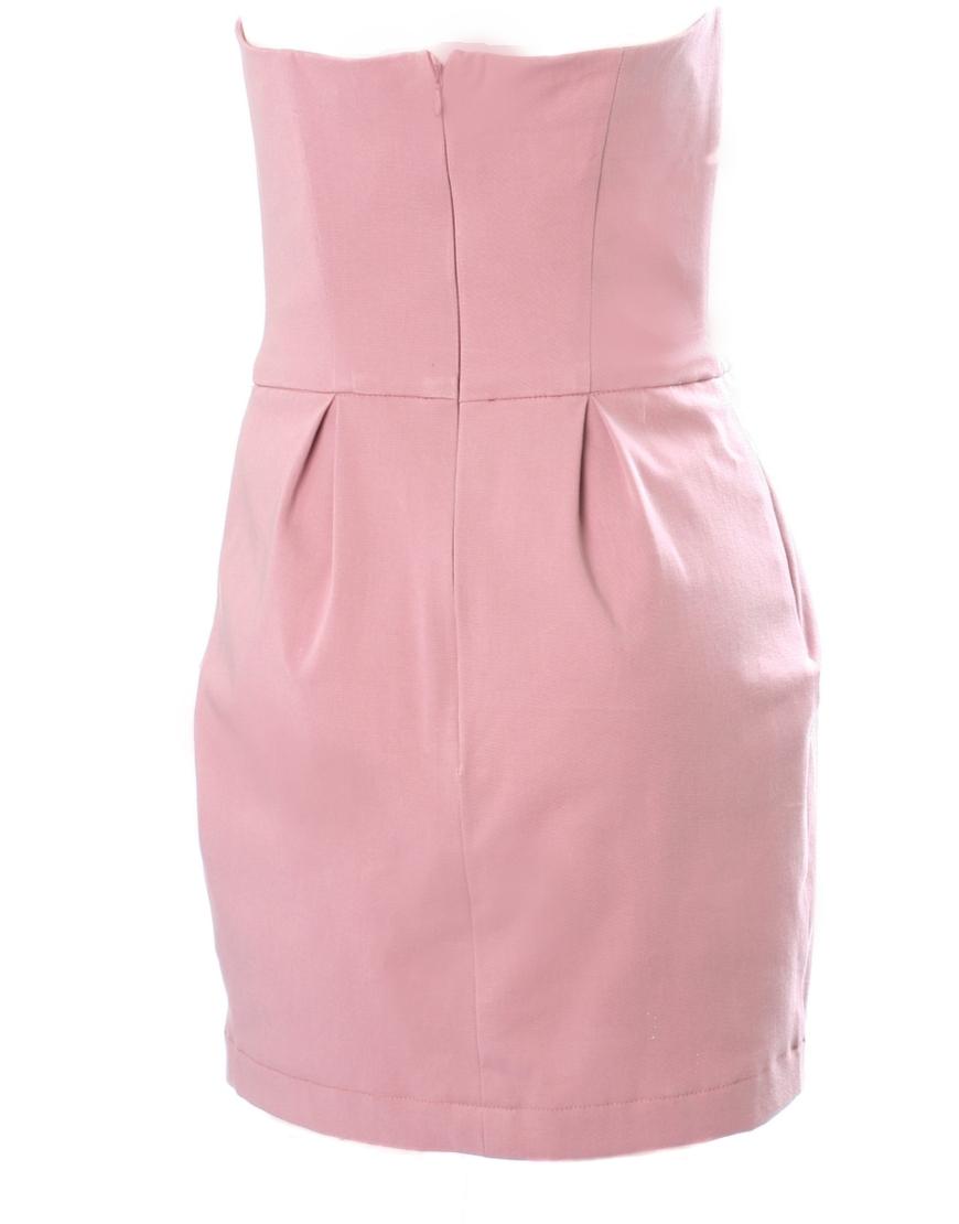 Corset wrapped over mini dress