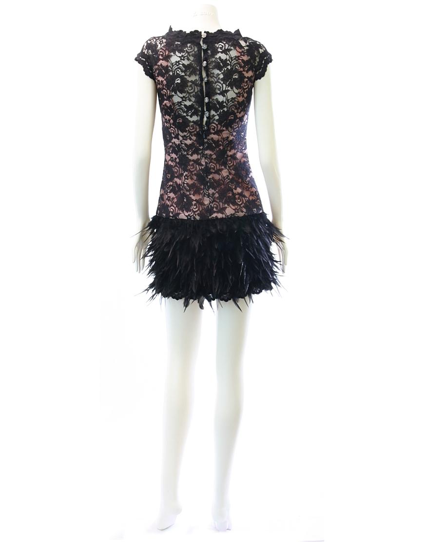 Emma Watson style lace feather dress as worn by Sarah Jayne Dunn