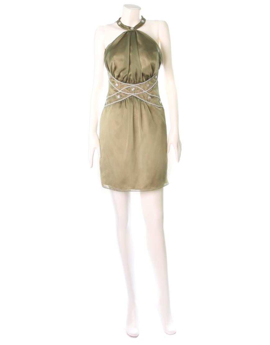 Round-neck jewelled dress