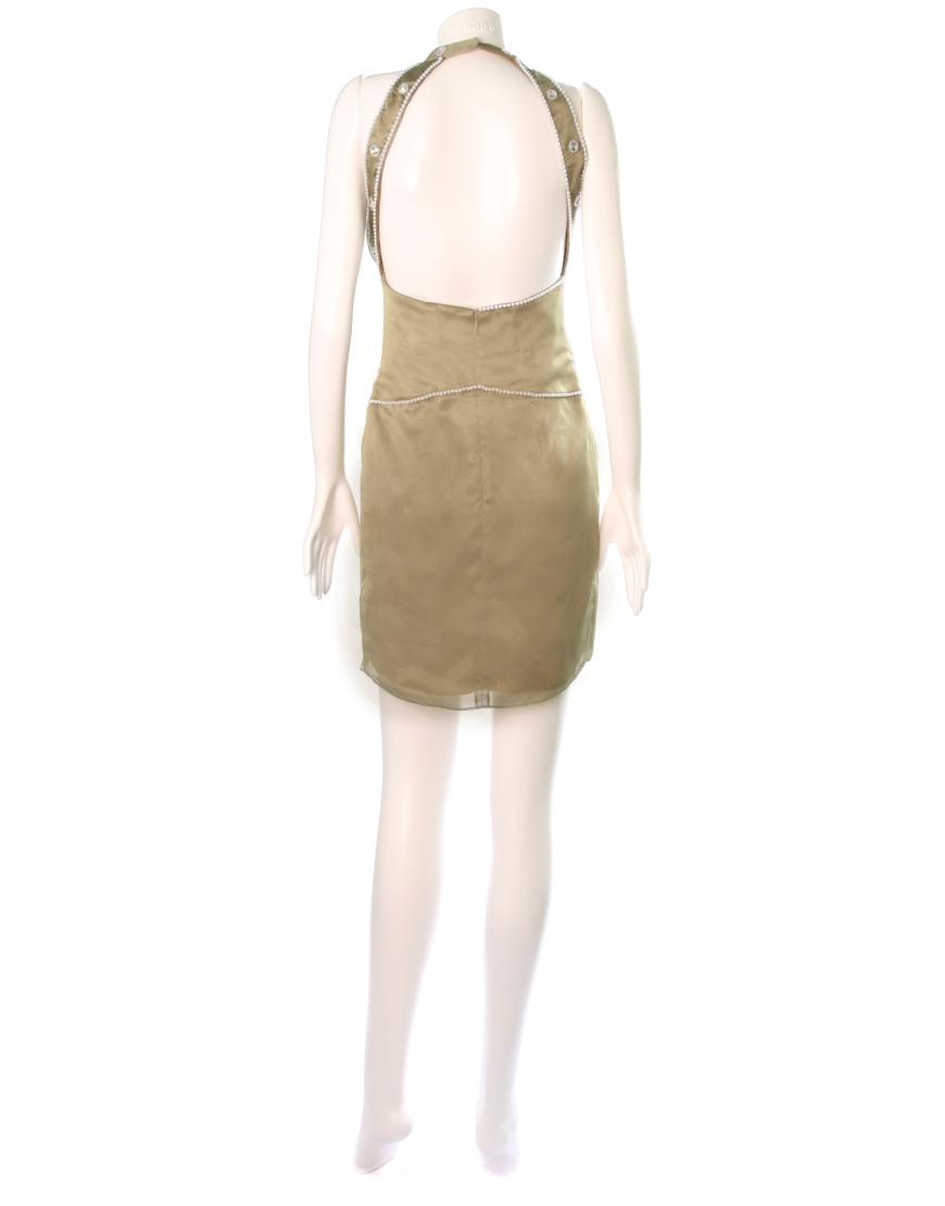 Round-neck jewelled dress