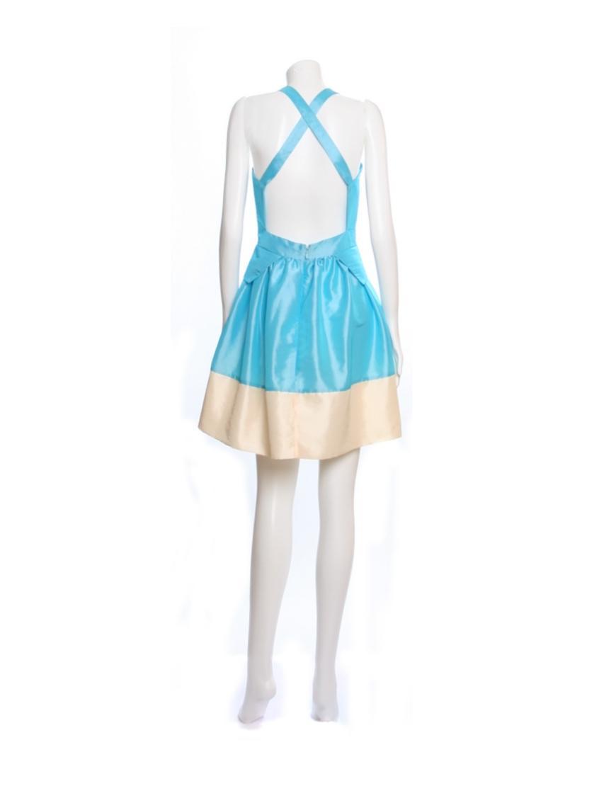 V-Neck Sleeveless mini Dress in light blue