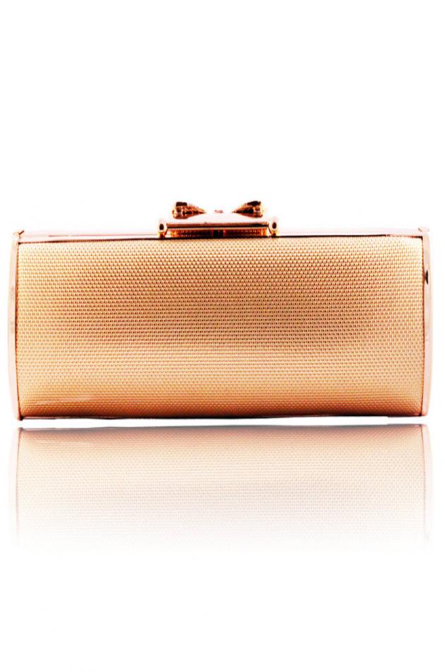 Gold Diamond Hard Case Clutch