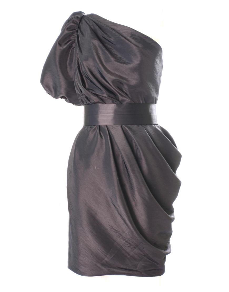 One shoulder draped dress