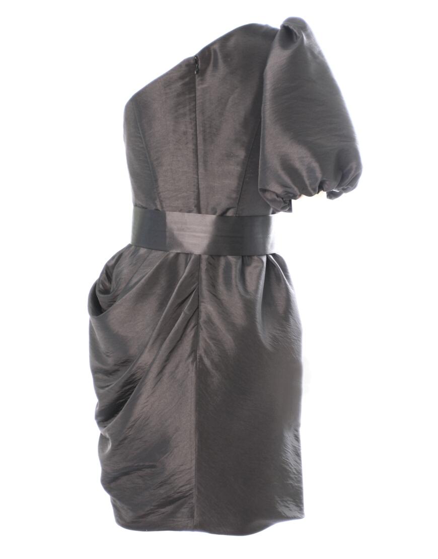 One shoulder draped dress
