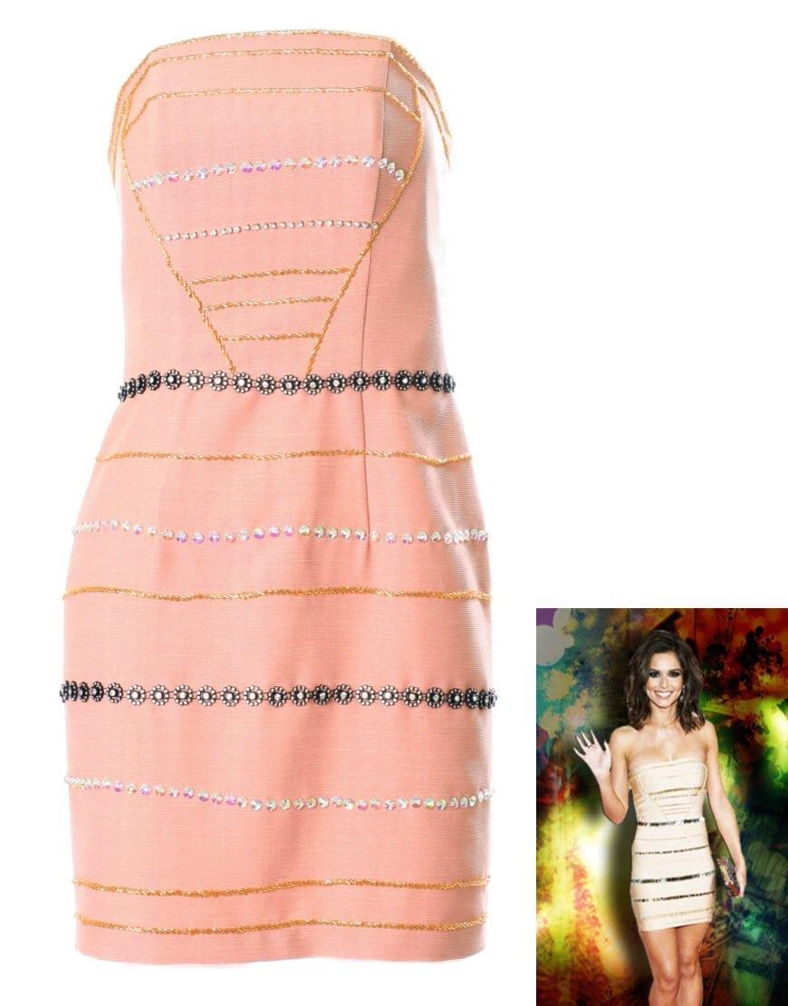 Crystal and jewel embellished mini dress