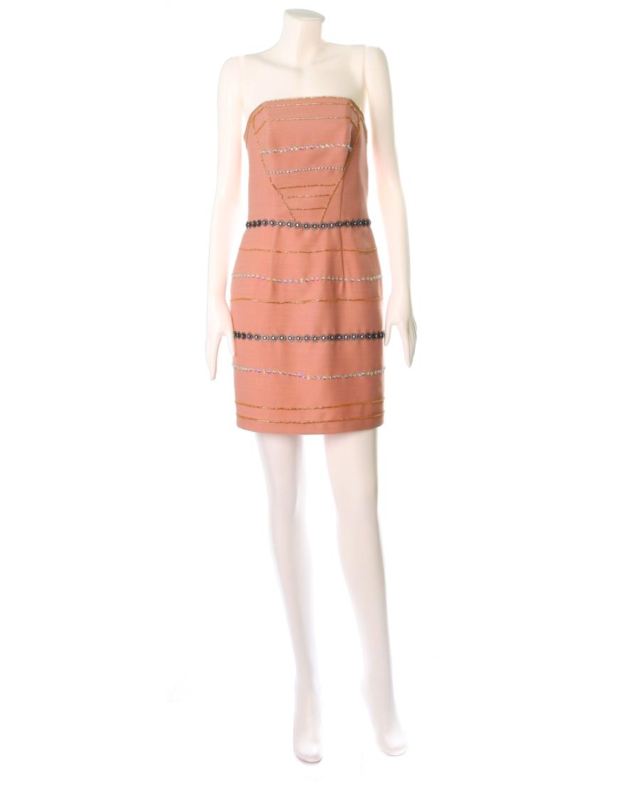 Crystal and jewel embellished mini dress