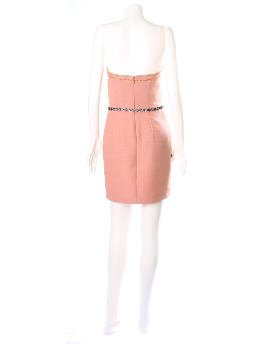 Crystal and jewel embellished mini dress