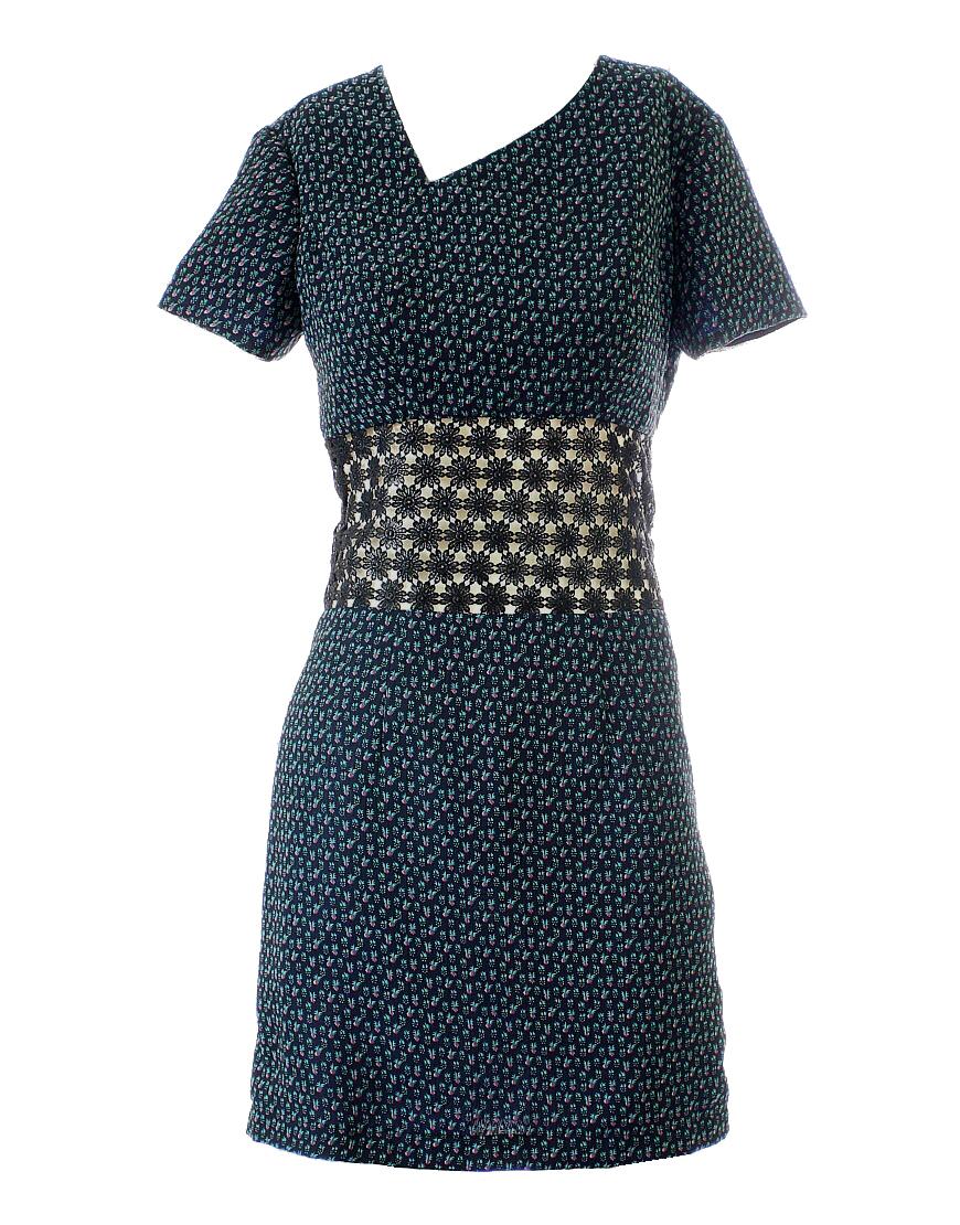 Cut out lace inserted dress