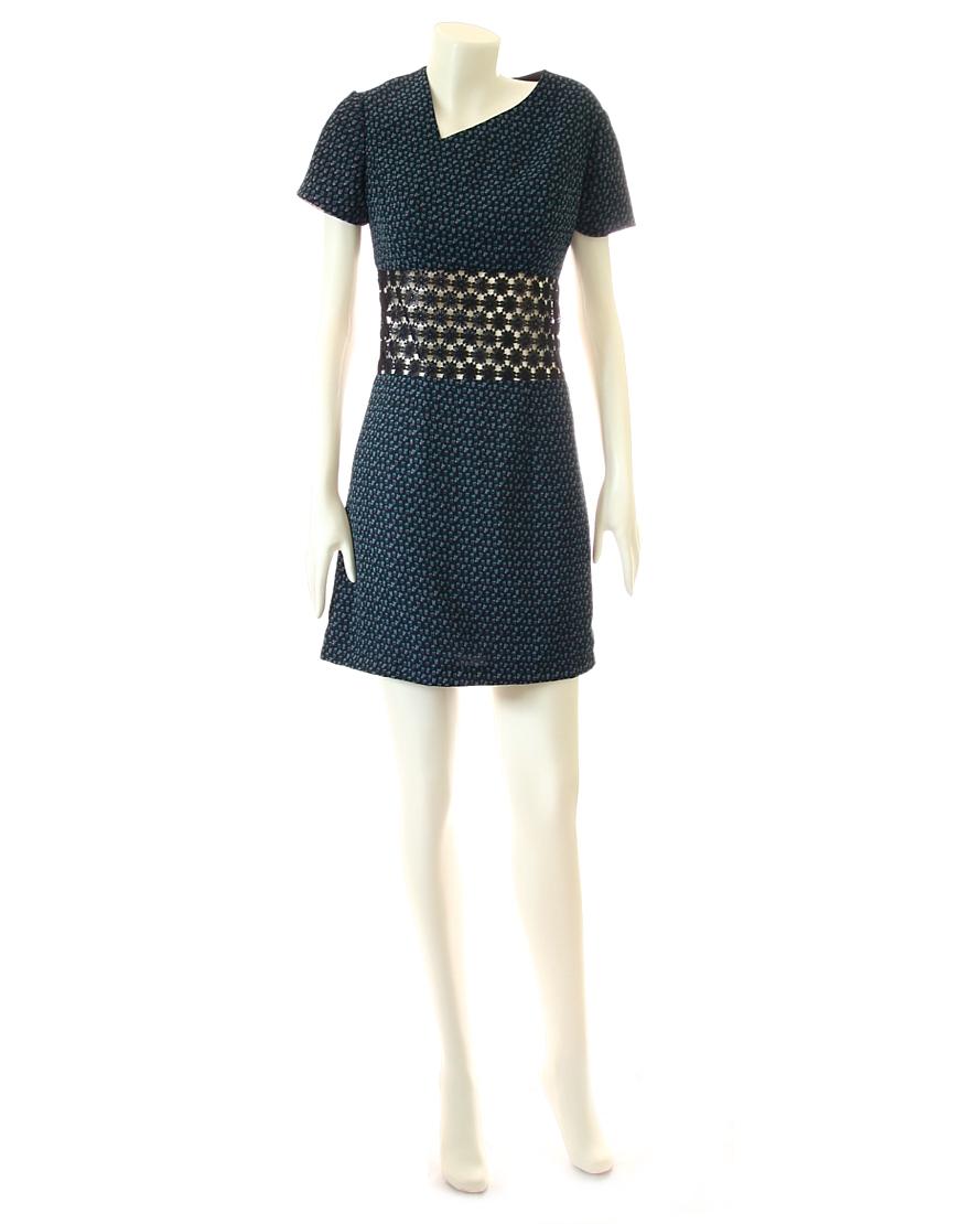Cut out lace inserted dress
