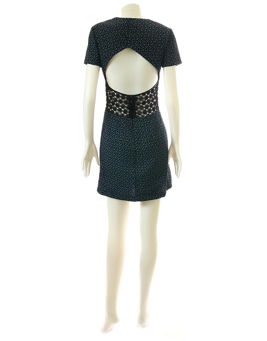 Cut out lace inserted dress