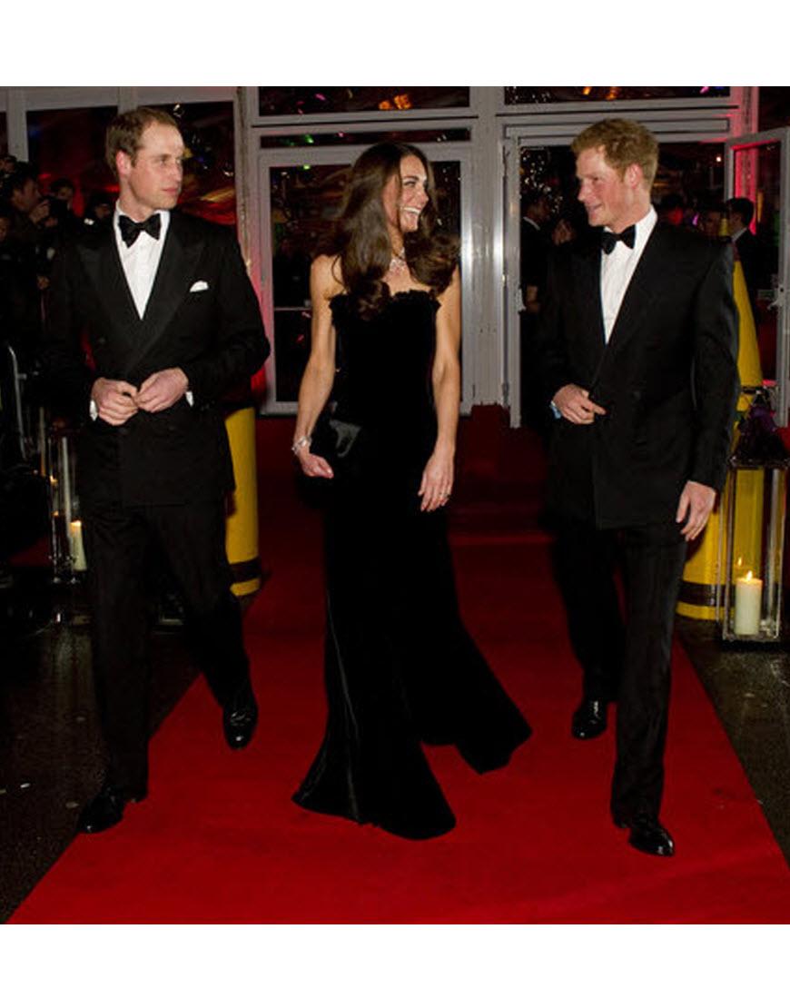 Velvet floral embellished gown style Kate Middleton