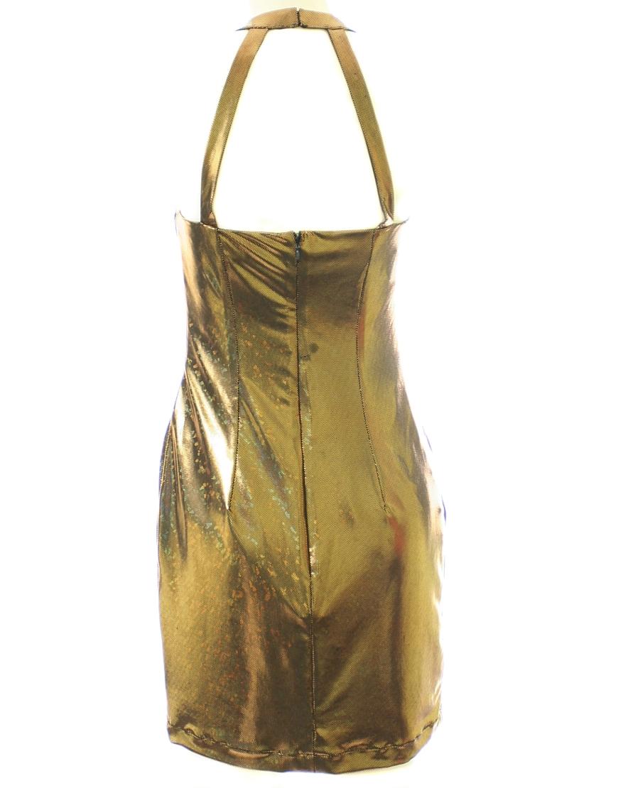 Round neck straps shift dress