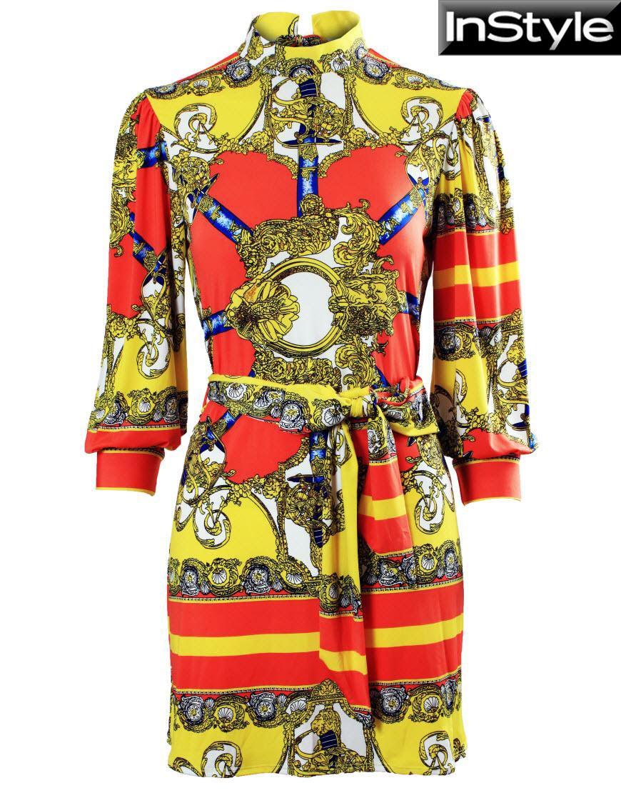 Scarf Print Dress Style D&G