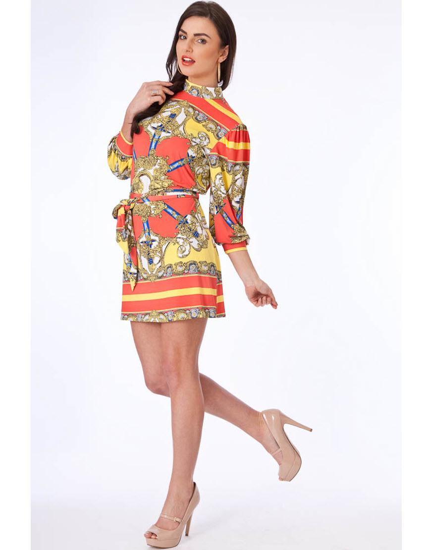 Scarf Print Dress Style D&G