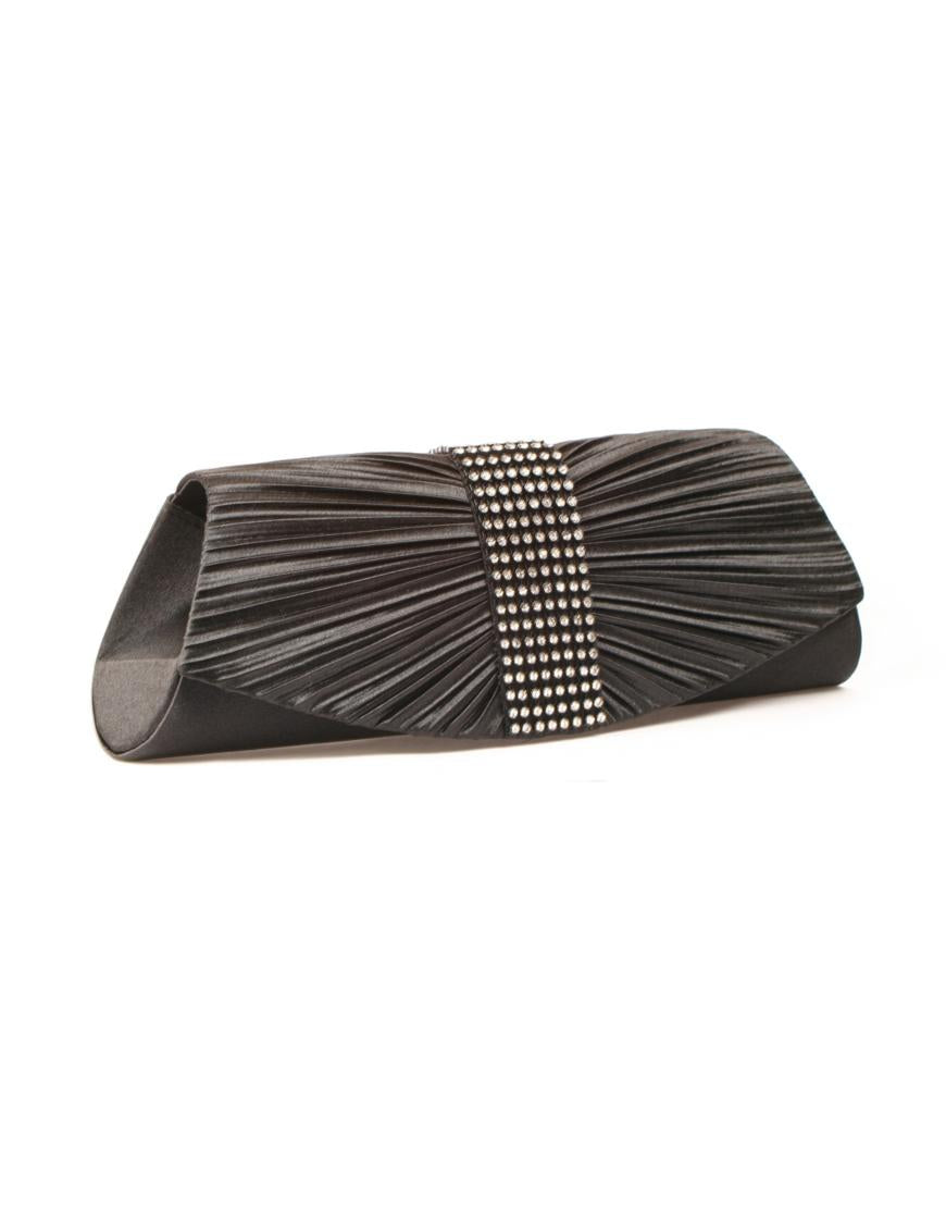 Satin diamante shoulder bag
