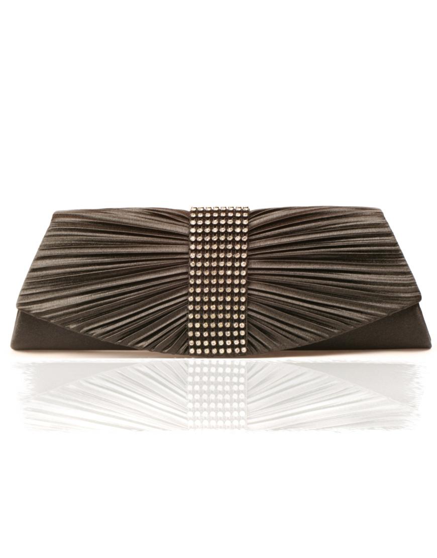 Satin diamante shoulder bag