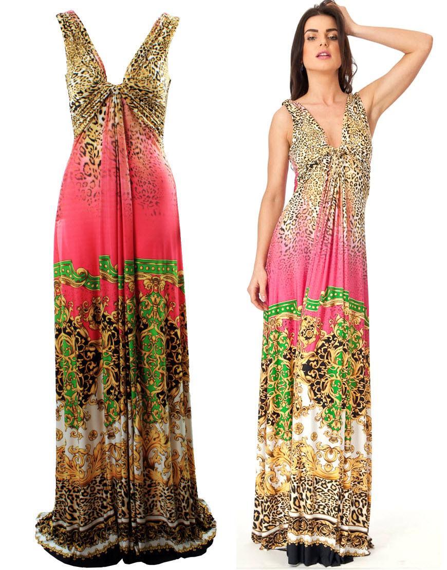 Scarf print maxi dress as worn by Amy Childs