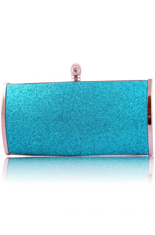 Blue Gemstone Diamond Knot Clutch