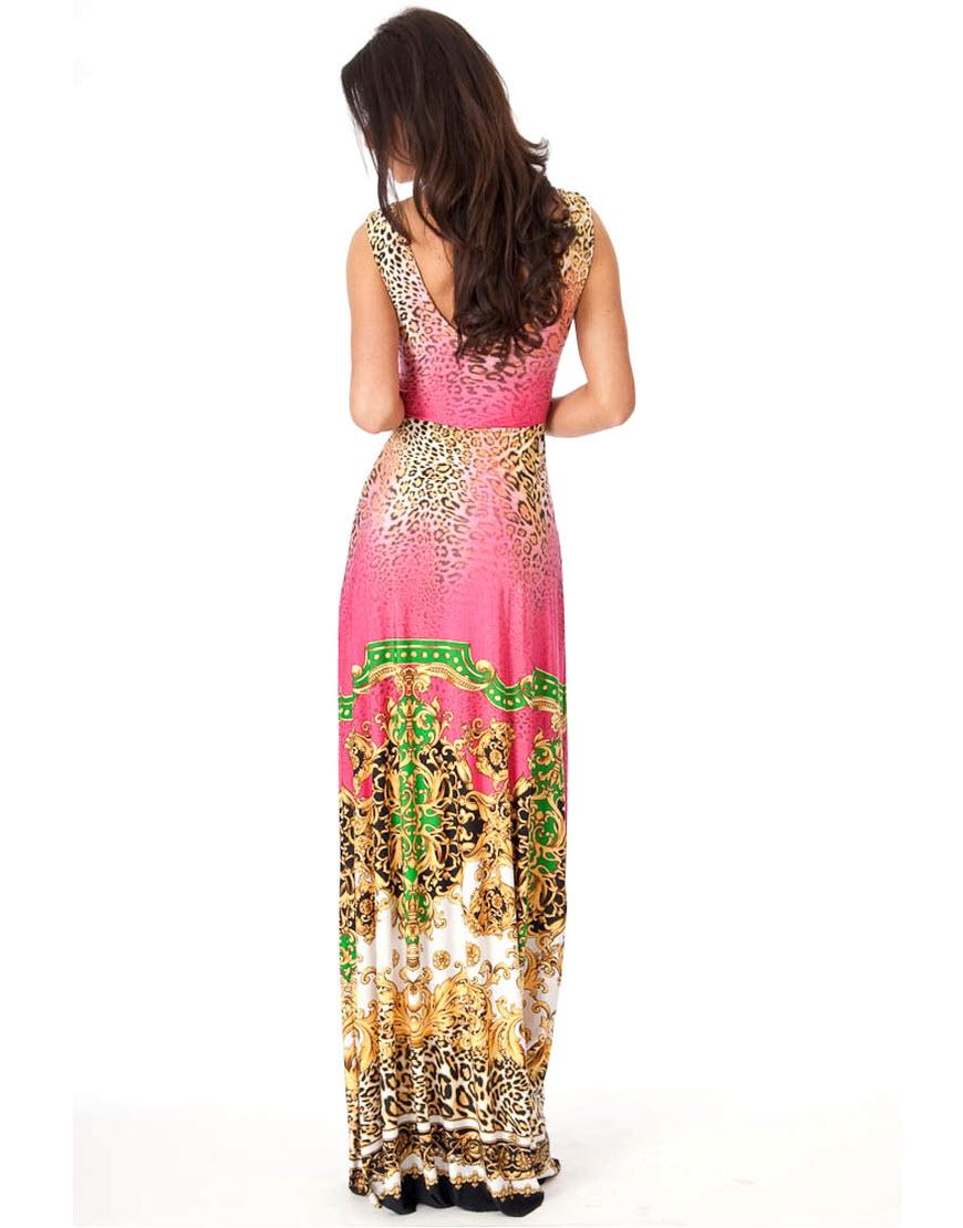 Scarf print maxi dress as worn by Amy Childs