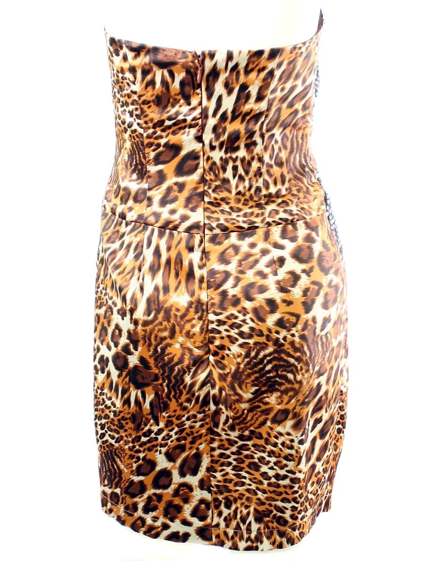 Leopard sequin-detailed mini dress in brown