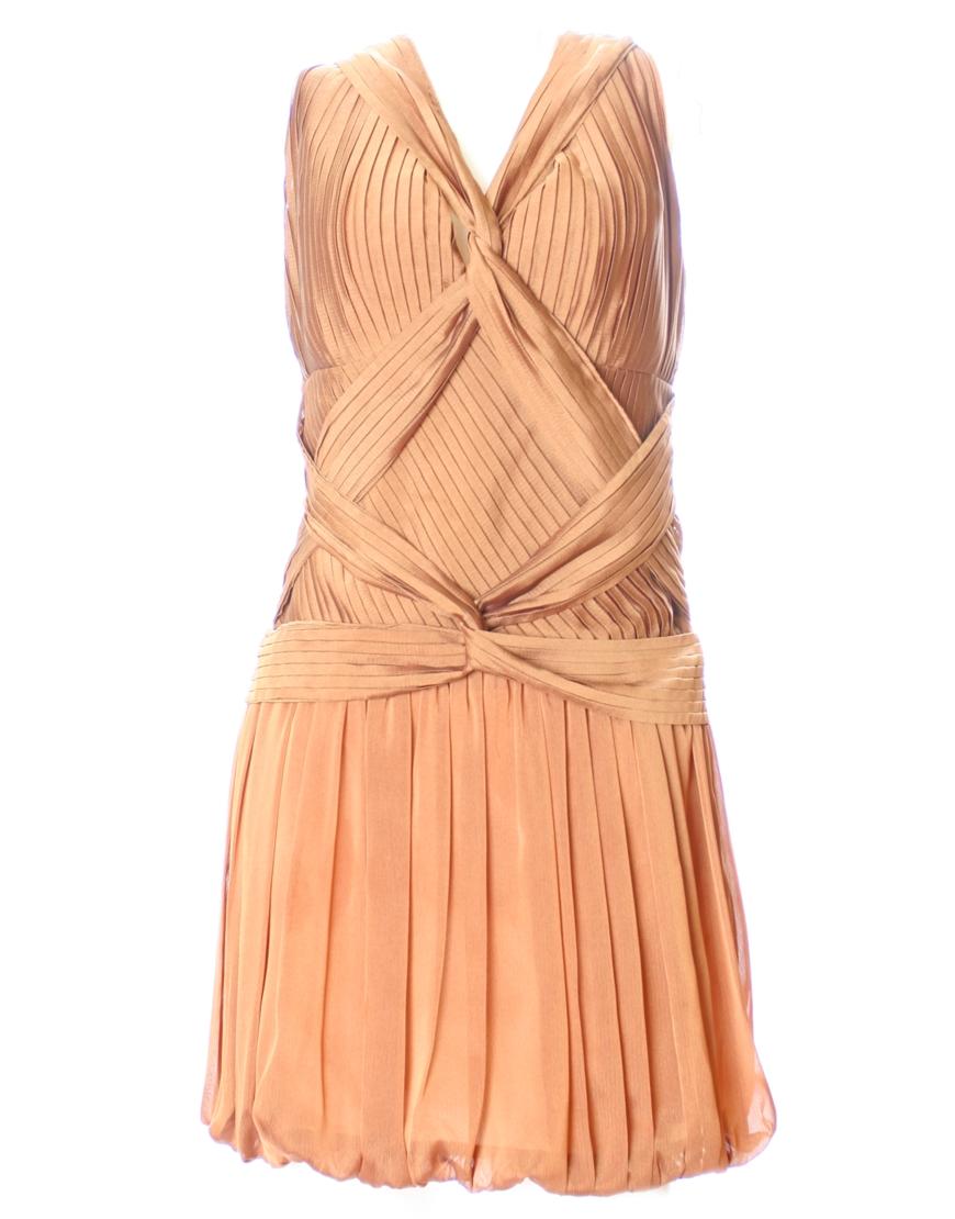 Pleat wrapped over mini dress