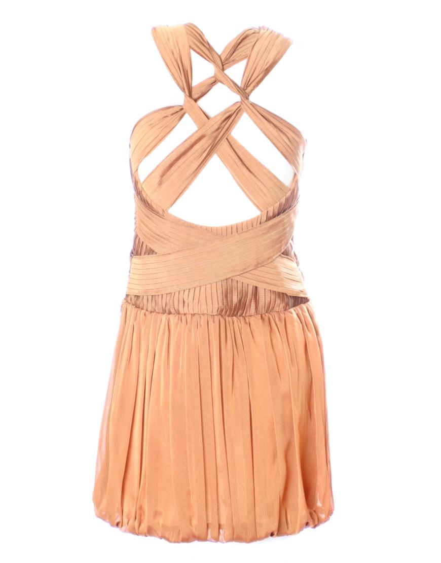 Pleat wrapped over mini dress