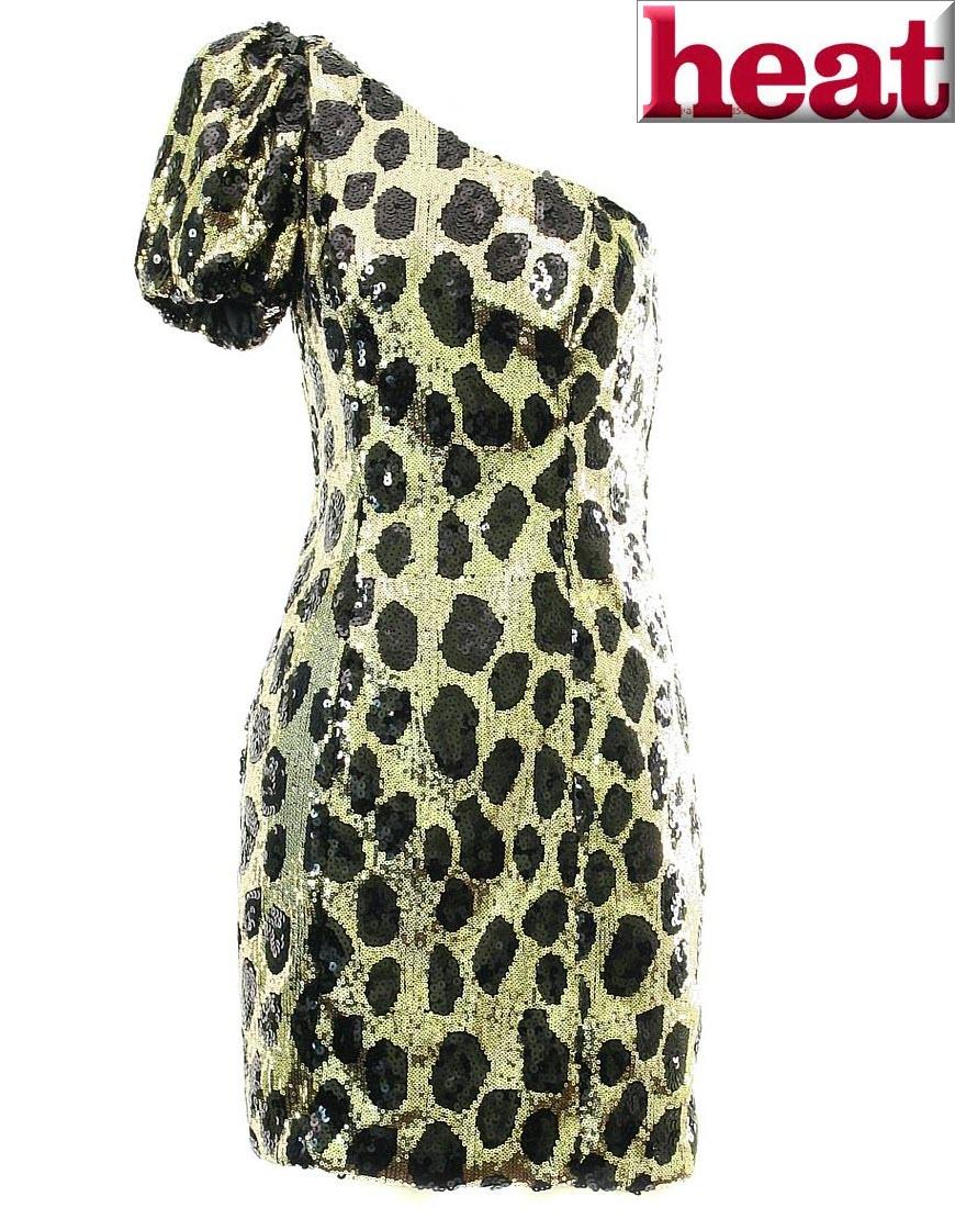 Black-gold sequin puff sleeve one shoulder dress