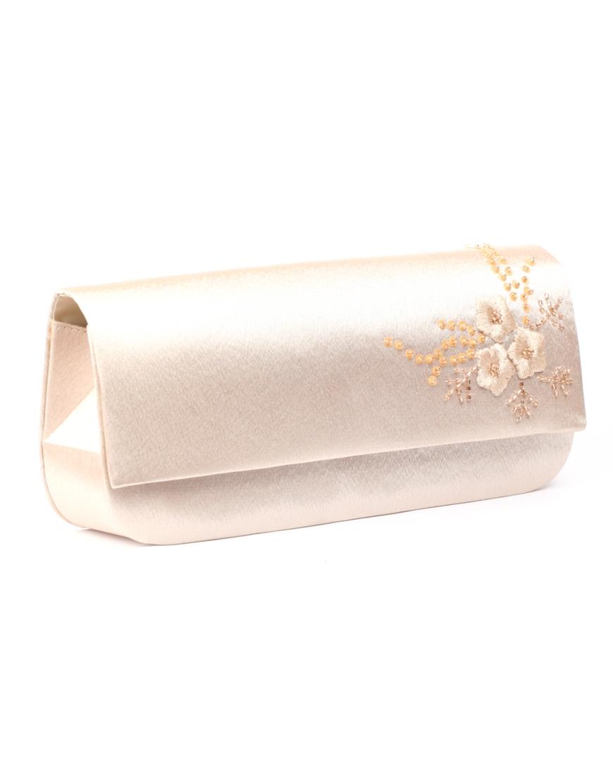 Floral-beads embellished clutch