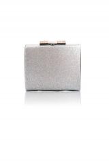 Silver Gemstone Box Clutch