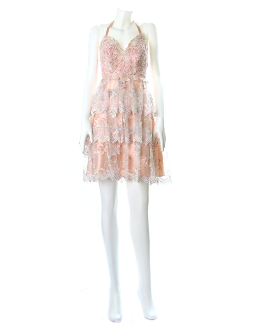 Sweet floral-layered dress