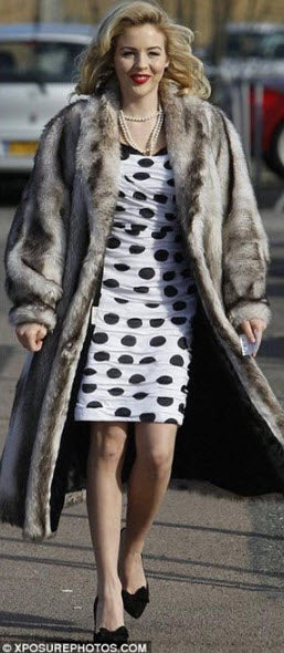 Polka dot puff ball dress as worn by Lydia Bright