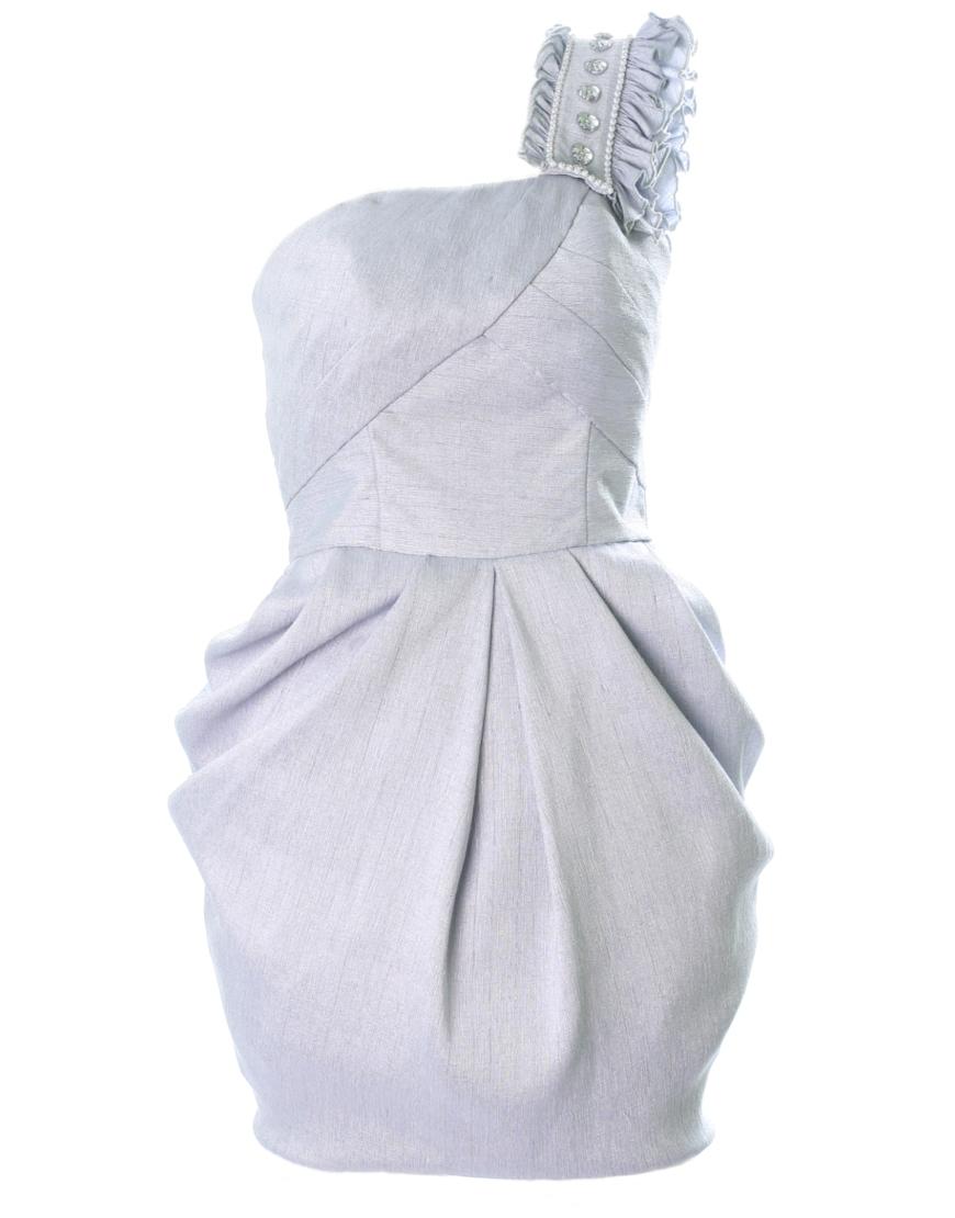 Embellished Detachable Shoulder strap dress